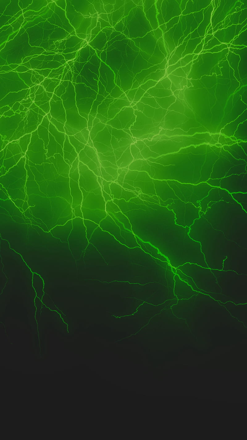 Green Storm, FMYury, abstract, black, color, colorful, colors, electric, electro, energy, gradient, layers, lighting, lightning, lightnings, lights, lines, magic, nature, power, toxic, HD phone wallpaper
