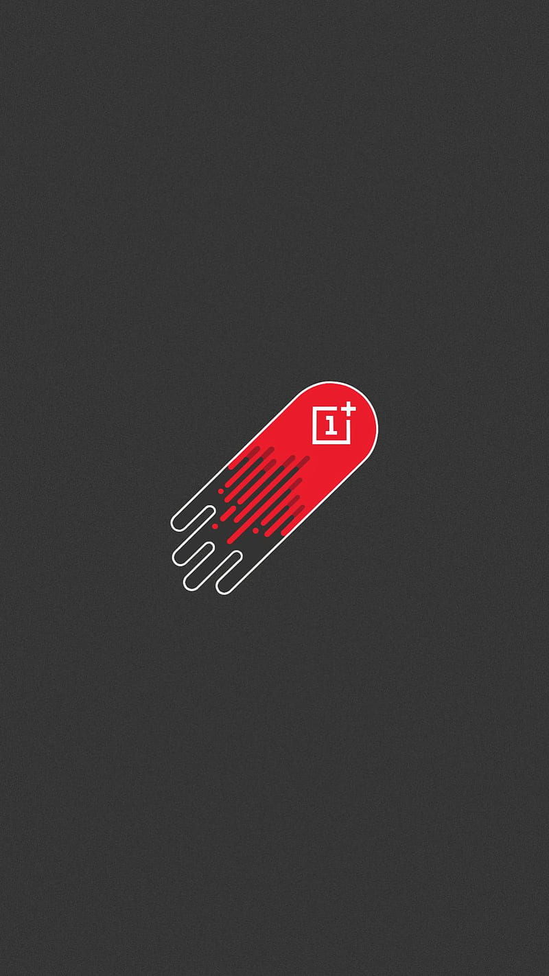 OnePlus One, 929, android, desenho, flat, gray, logo, material, minimal, red, HD phone wallpaper