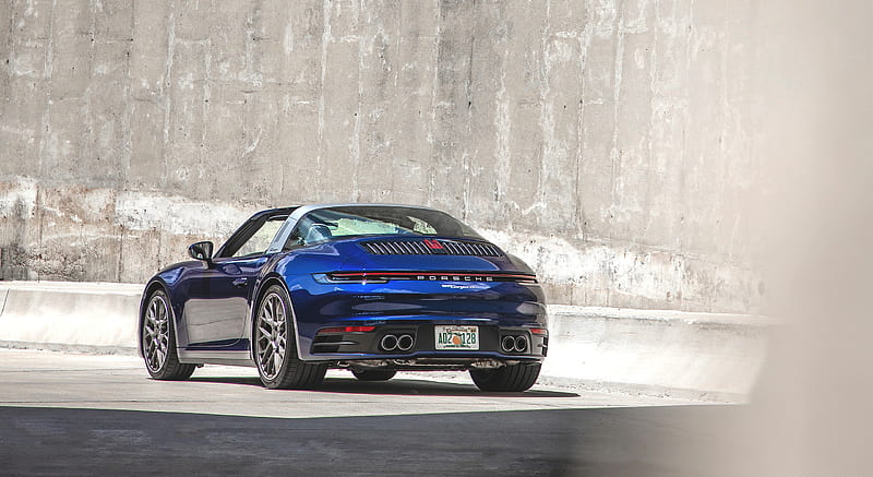 2021 Porsche 911 Targa 4 (Color: Gentian Blue) - Rear , car, HD wallpaper