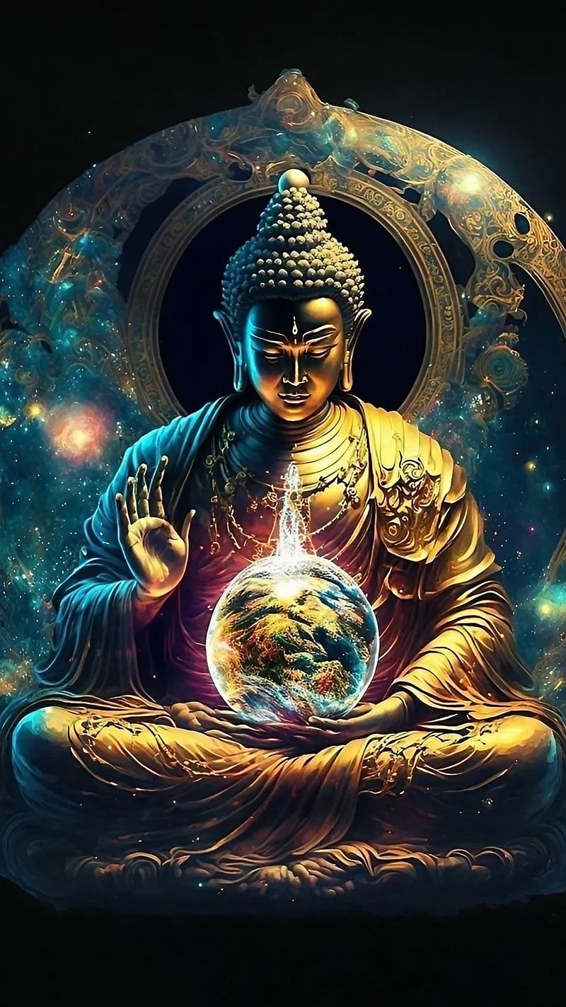 Gautam Buddha Ka, Holding Earth In Hand, siddhartha gautama, buddha holding earth in hand, lord buddha, HD phone wallpaper