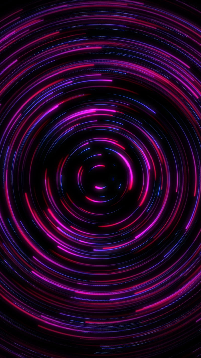 Long Circuit, Electric, Long, abstract, amoled, circles, dark, glow, light, lines, neon, oled, trails, true black, vibrant, HD phone wallpaper