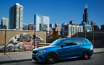 BMW X5M, 2016 cars, F85, IND, tuning, blue x5, SUVs, BMW, HD wallpaper