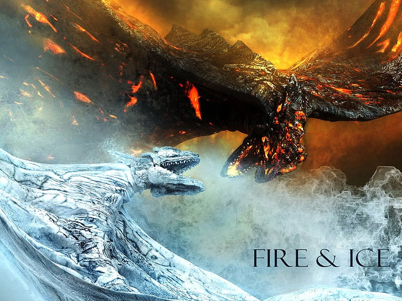 fire and ice the dragon cronicles, ice, fire, dragon, cronicles, HD wallpaper