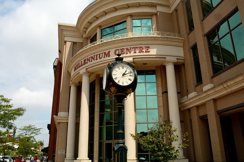 Mellenium Clock, canton ohio, time, mellenium, clock, bicentennial, HD wallpaper