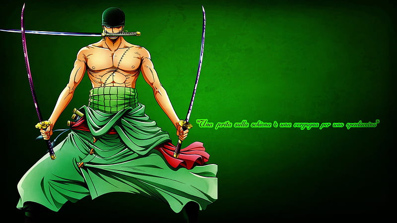 One Piece Zoro With Three Swords One On Mouth Anime, HD wallpaper