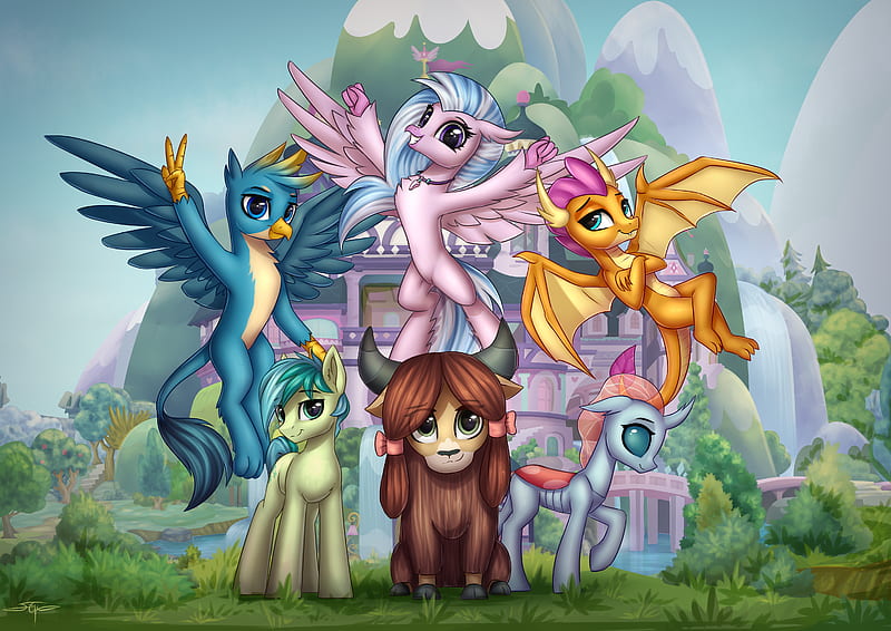 My Little Pony, My Little Pony: Friendship is Magic, Gallus (My Little Pony) , Sandbar (My Little Pony) , Yona (My Little Pony) , Silverstream (My Little Pony: Friendship is Magic) , Smolder (My Little Pony) , Ocellus (My Little Pony), HD wallpaper