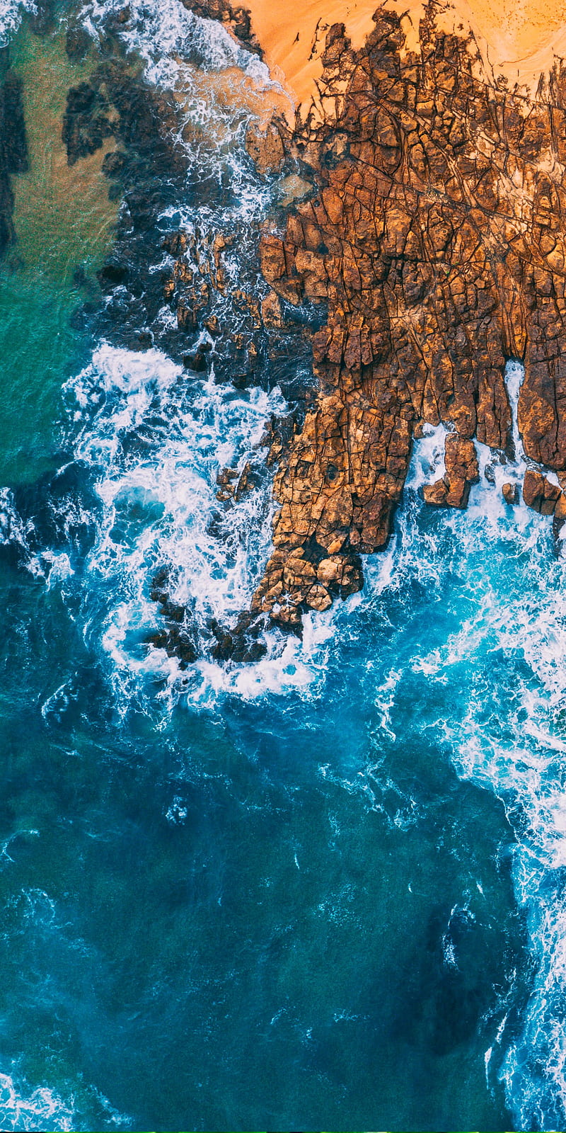 Arial view, wave, white, HD phone wallpaper