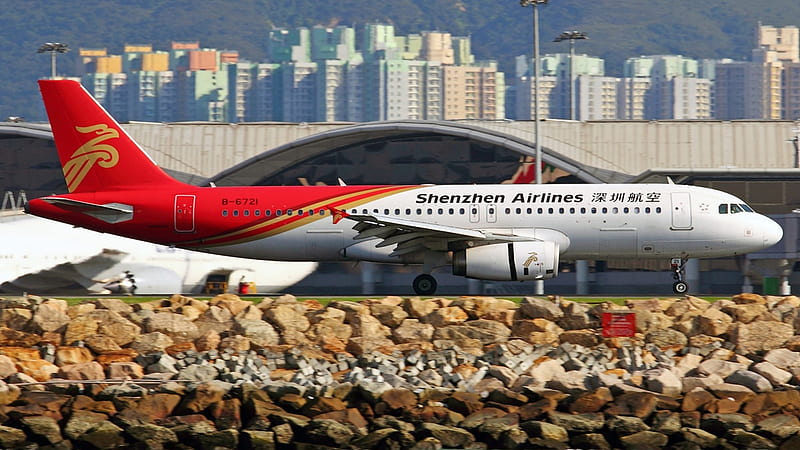 Airbus A320 Shenzhen Airlines, A320, Plane, Airlines, Shenzhen, Airbus, HD wallpaper