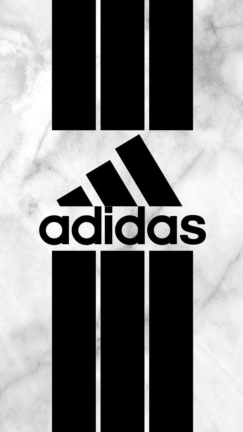 adidas, white, logo, marmol, HD phone wallpaper | Peakpx