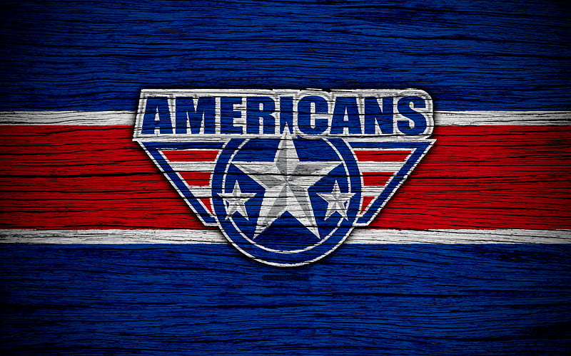 Tri-City Americans, logo, WHL, hockey, Canada, emblem, wooden texture, Western Hockey League, HD wallpaper