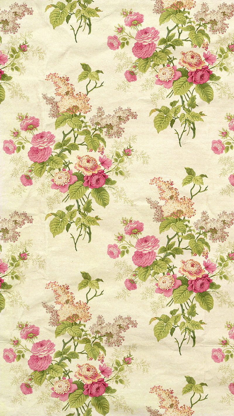 Charming Flowers, abstract, desenho, floral, flowers, pattern, vintage, HD phone wallpaper