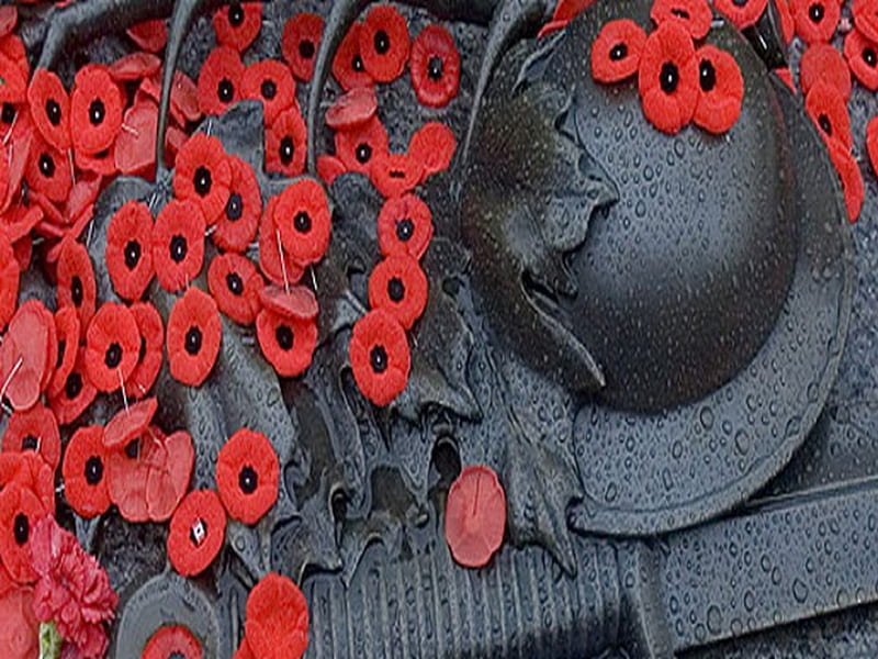 Poppy Day, guerra, helmet, poppies, Remembrance day, HD wallpaper