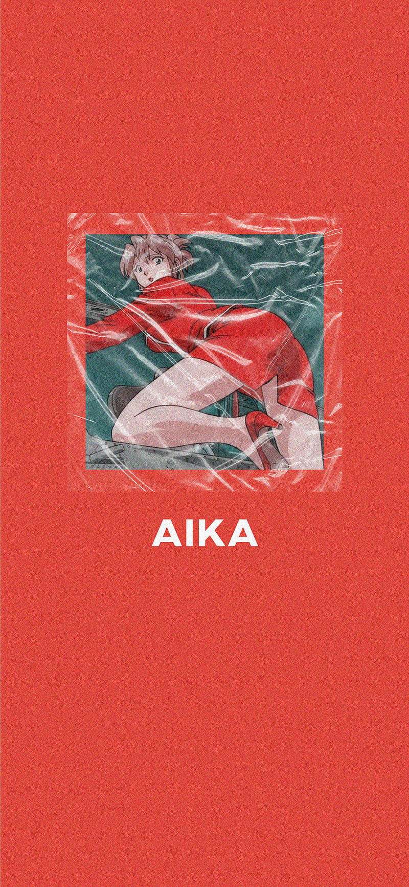Aika, anime girls, anime, red background, red heels , heels, HD phone wallpaper