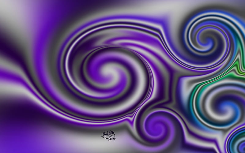 Dream Swirls, cg, manipulation, lavender, digital paint, green, fractal, fractals, blue, airbrush, paint, swirls, swirl, purple, candy dreamy, digital, white, HD wallpaper