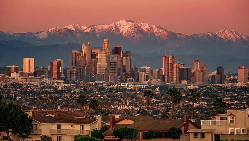 Los Angeles Panorama Laptop , City , , and Background, HD wallpaper