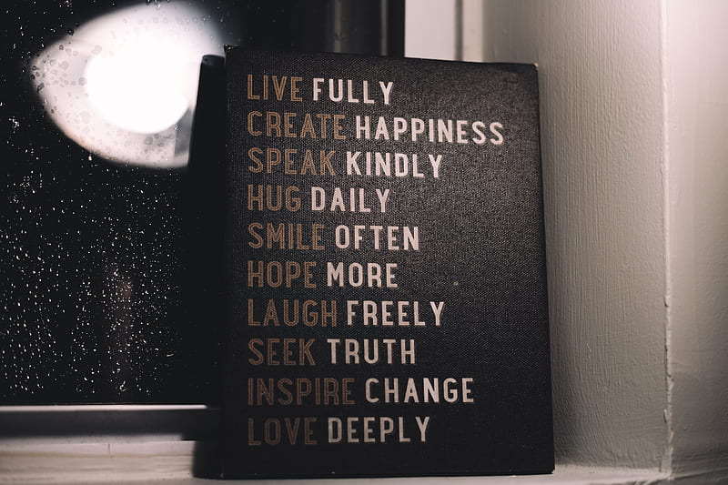 live fully create happiness speak kindly decor, HD wallpaper