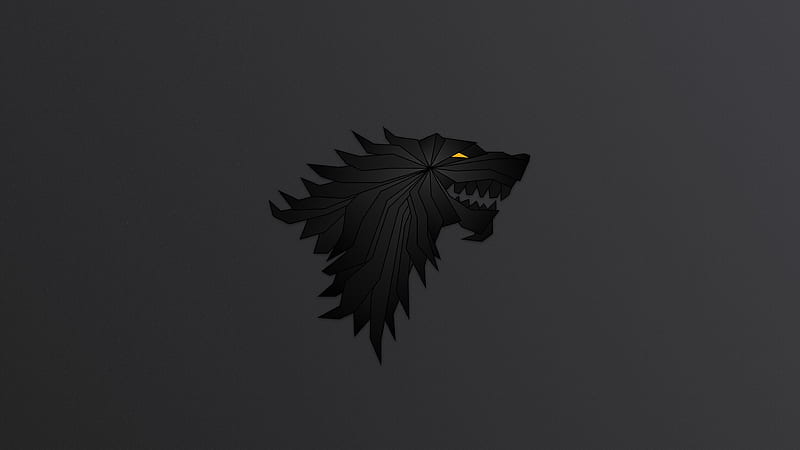 Game of Thrones - House of Stark, gray background, graphics, house of stark, game of thrones, HD wallpaper