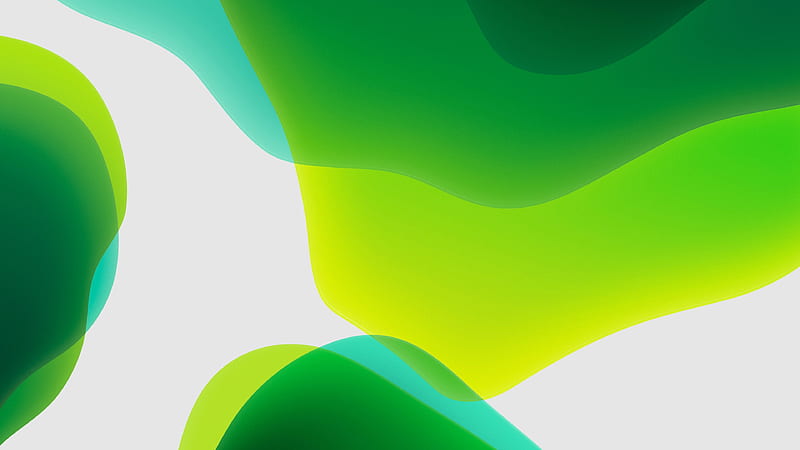 iOS 13 Apple 2019 Green Gradient Abstract, HD wallpaper