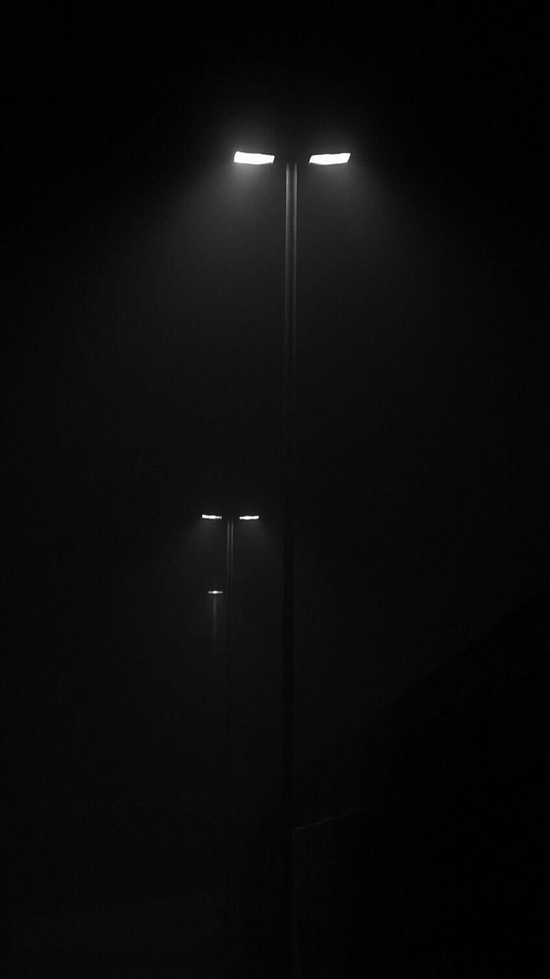 Street Lights, 929, amoled, black, dark, minimal, minimalistic, HD phone wallpaper
