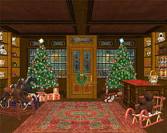 Animated Christmas, christmas eve, christmas tree, christmas home,  christmas night, HD wallpaper | Peakpx