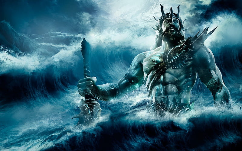 Poseidon, water, greek, god, HD wallpaper