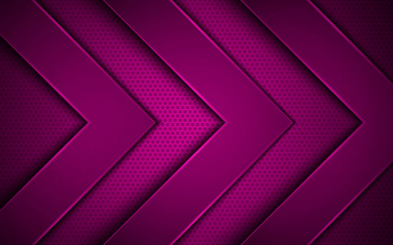 purple metal arrows creative, 3D arrows, purple metal grid background, purple arrows, background with arrows, arrows concepts, arrows, HD wallpaper