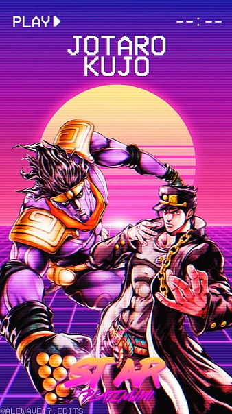 JJBA Jotaro Kujo and Star Platinum Phone Wallpaper by DalekWhoYT