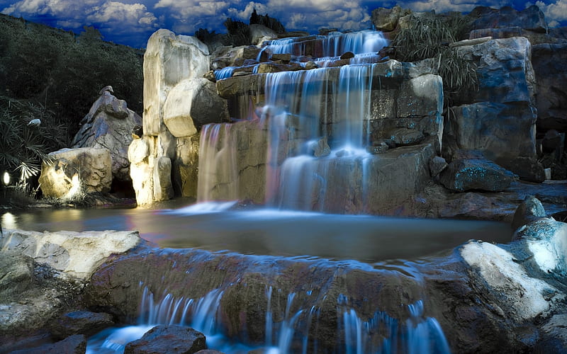 Fantasy Waterfall, Water, Waterfall, Rocks, Fantasy, Nature, HD wallpaper |  Peakpx