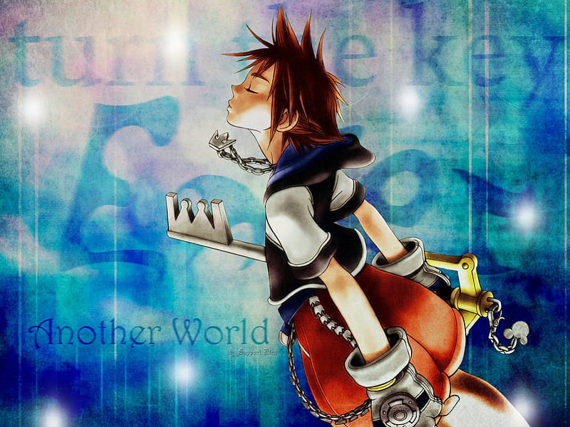 ~Another World~, colorful, keyblade, video game, magical, sora, square enix, kingdom hearts, HD wallpaper