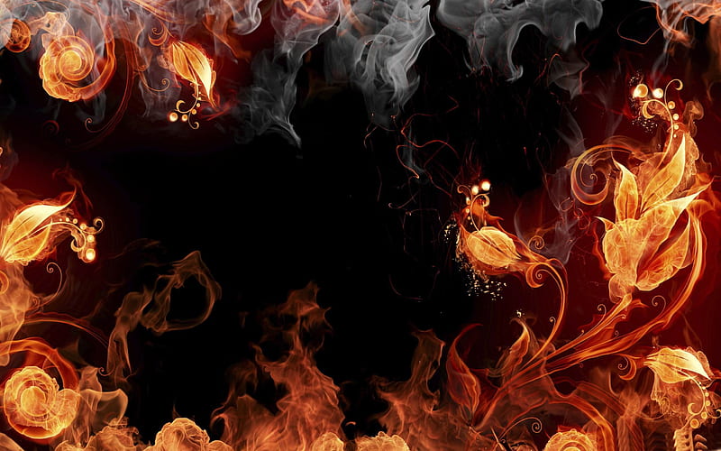 artistic fire elemental-The fire of artistic creativity design, HD wallpaper
