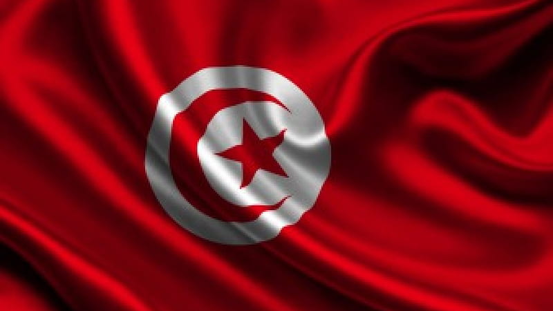 Tunisia, satin, symbol, texture, flag, HD wallpaper