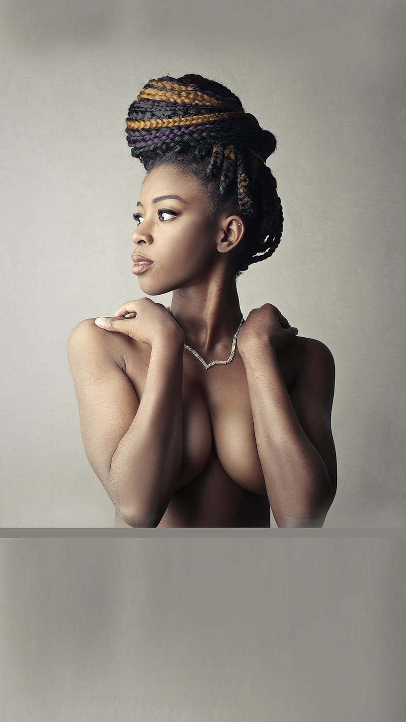 Beautiful Woman, Kiss, african american, afro, black, braids, bun, gorgeous, hair, strong, HD phone wallpaper