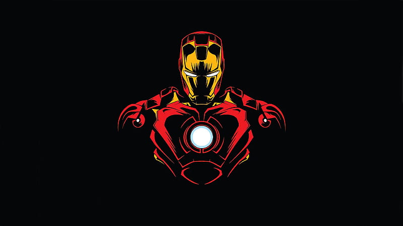Iron Man avengers, black, blue, hero, marvel, movie, red, white, HD wallpaper