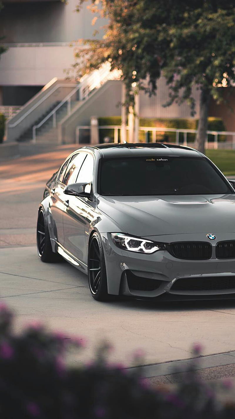 BMW M3, auto, bmw, car, f80, gray, m3, sedan, tuning, vehicle, HD phone wallpaper