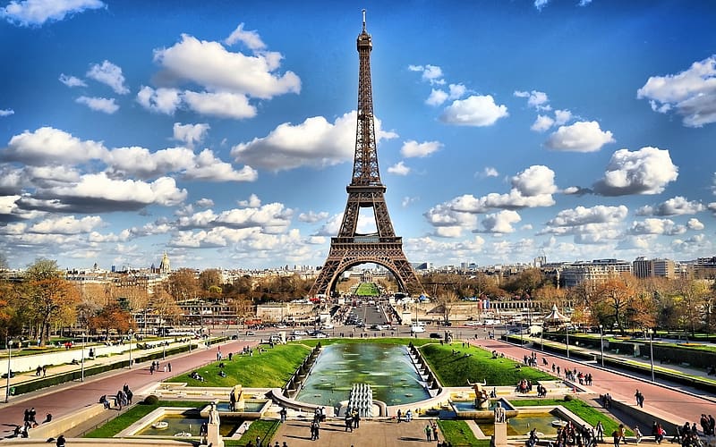 Sky, Paris, Eiffel Tower, Monuments, Park, France, Cityscape, Cloud, Monument, HD wallpaper