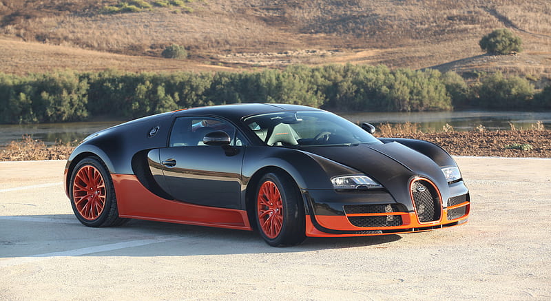 bugatti veyron black and orange wallpaper