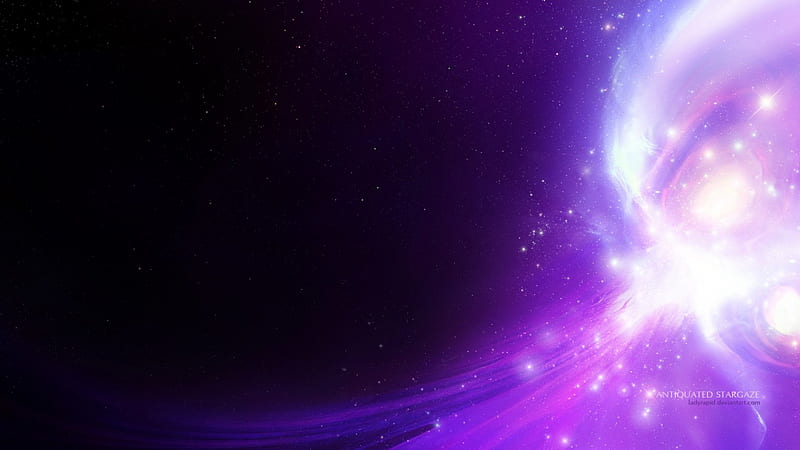 Antiquated Stargaze, stars, lightsource, purple, space, universerve, bright, galaxies, HD wallpaper