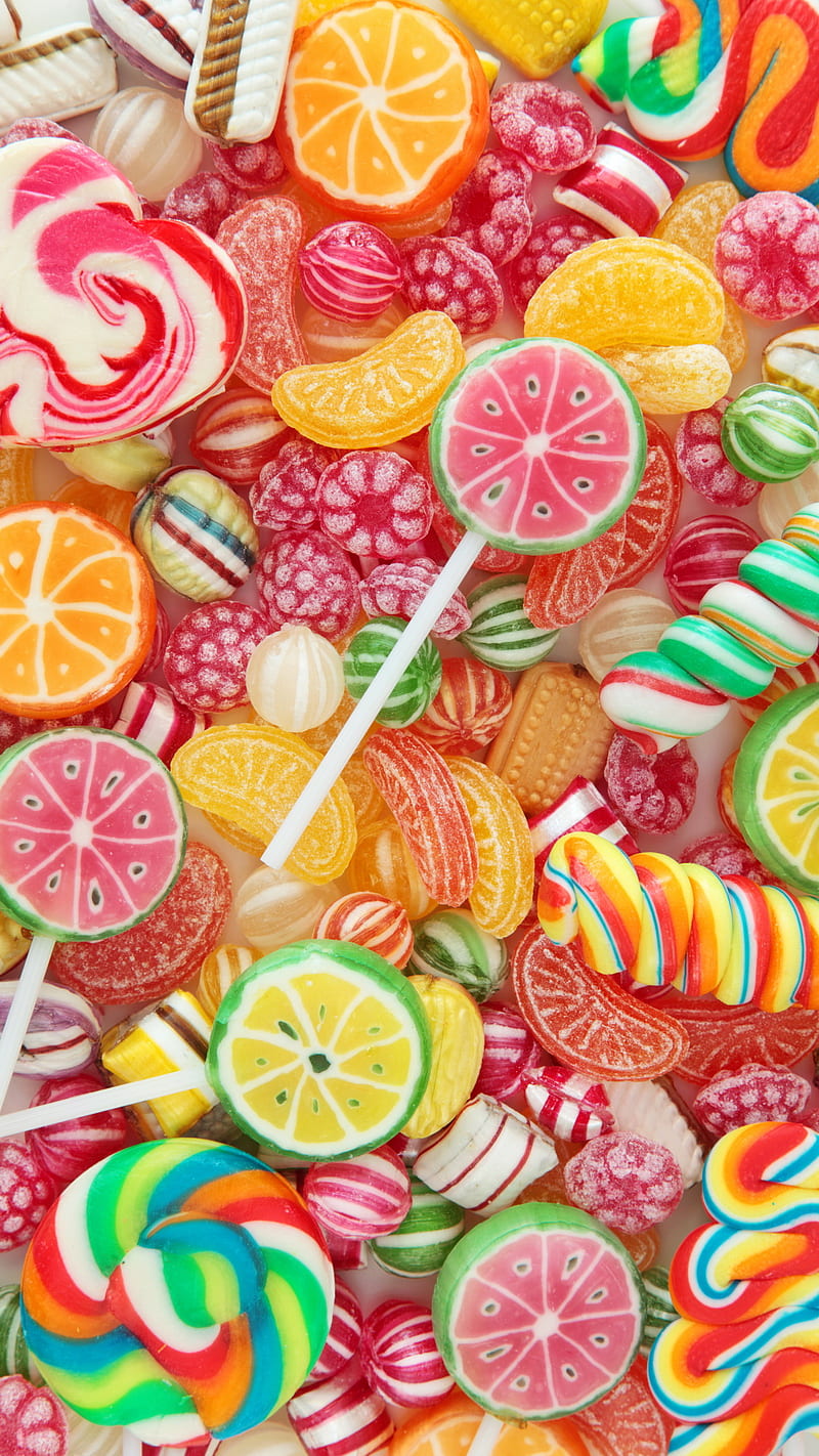 Candy, colorful, lollipops, sweets, HD phone wallpaper