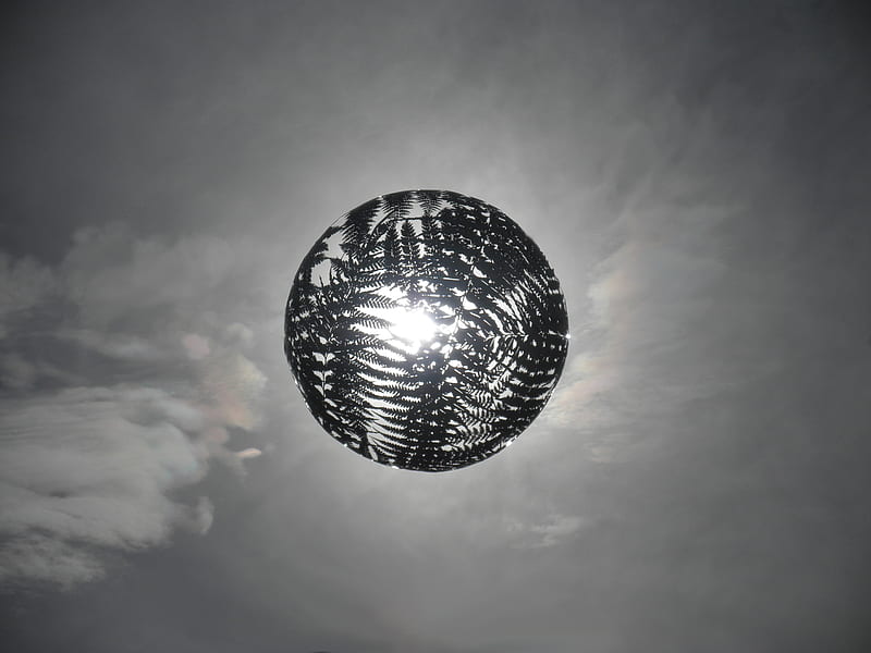 New Zealand Globe, globe, sun, black and white, floating, hanging ...