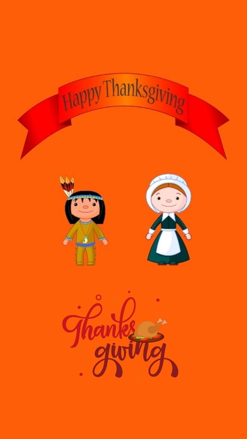 Thanksgiving day, holiday, orange, thanksgiving, HD phone wallpaper