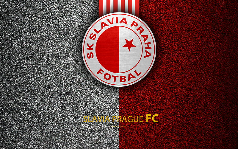 Download wallpapers SK Slavia Praha, 4k, geometric art, logo