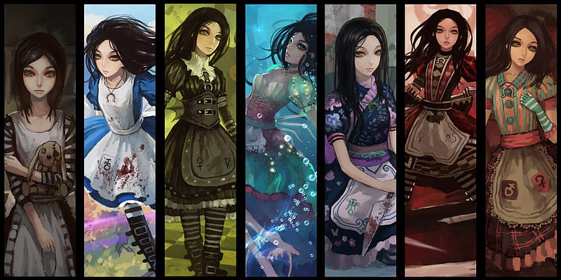 Image Alice Blood Madness Returns 2 Hair Girls vdeo game 2560x1440