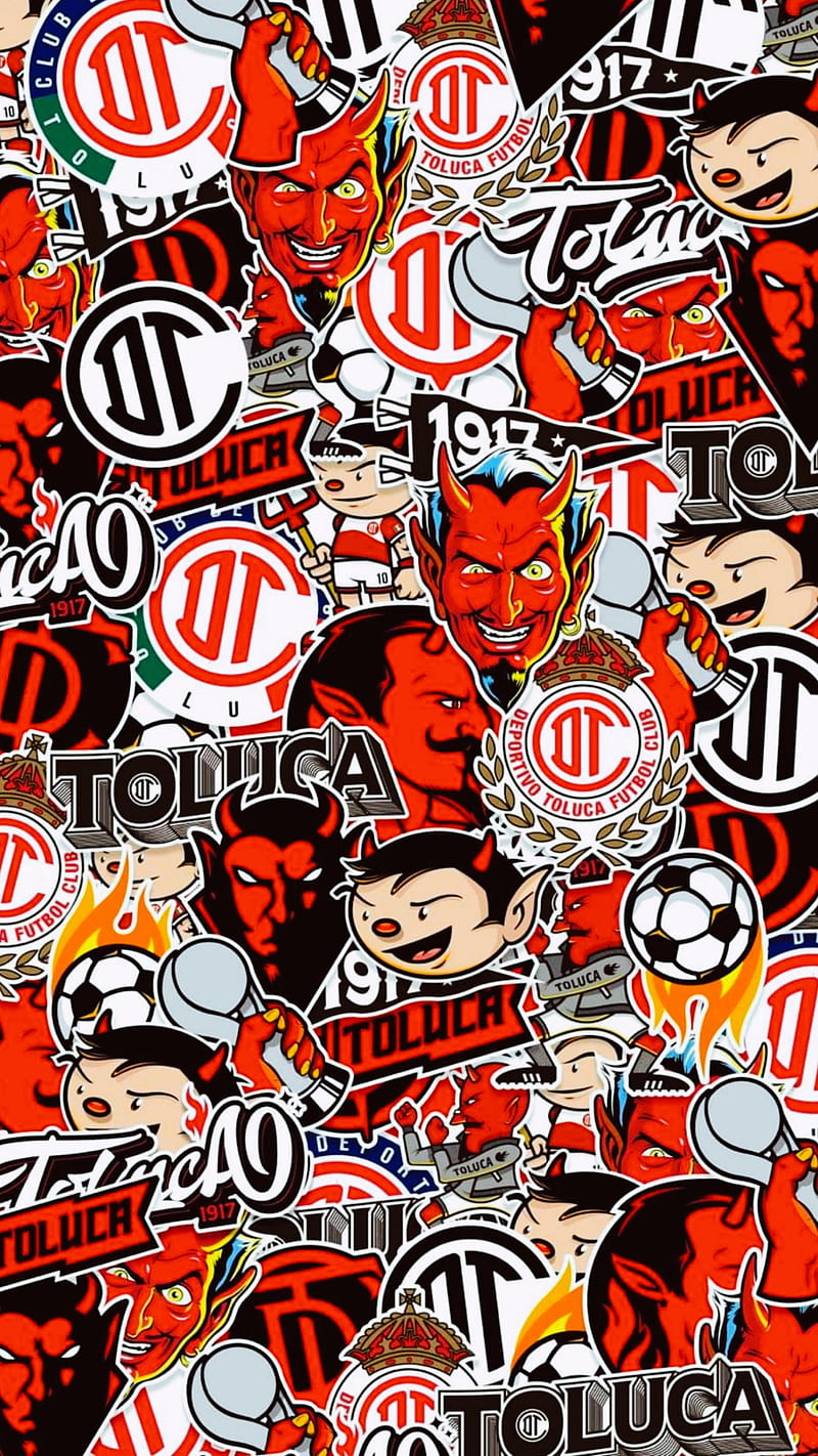 Tolucafc, club, football, ligamx, logo, red, soccer, HD phone wallpaper