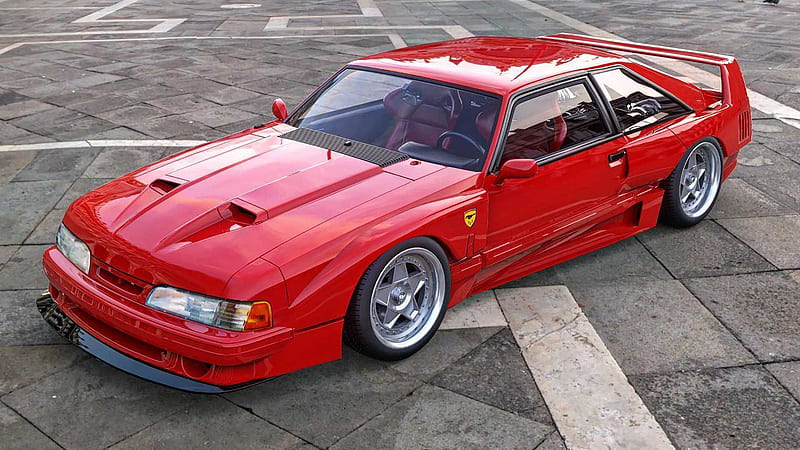 Mustang Ferrari Mashup Is The Fox Body F40 You've Always Wanted, HD wallpaper