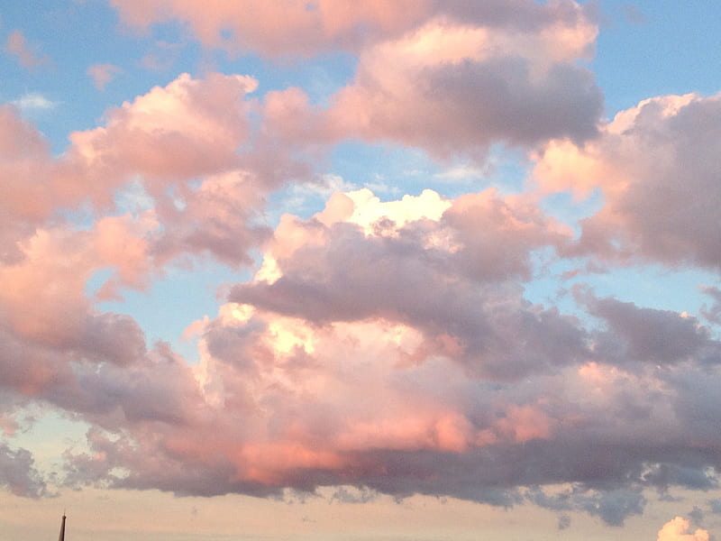 Cotton candy skys, cloud, clouds, sunsets, HD wallpaper
