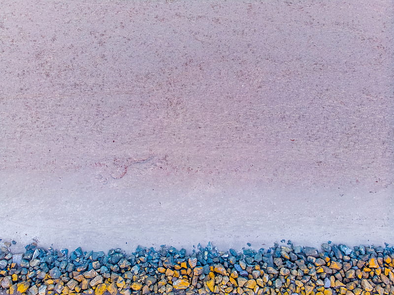 stones, sand, beach, aerial view, HD wallpaper