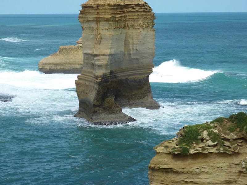 Aussie Southern Coastline, Twelve Apostles, rocks, nature, waves, ocean, HD wallpaper