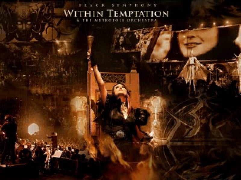 Within Temptation live, goth, within temptation, music, entertainment, HD wallpaper