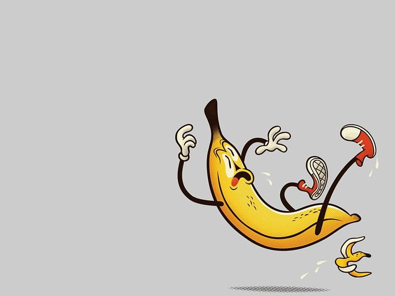 Banana Slips, own, funny, skin, banana, slip, HD wallpaper