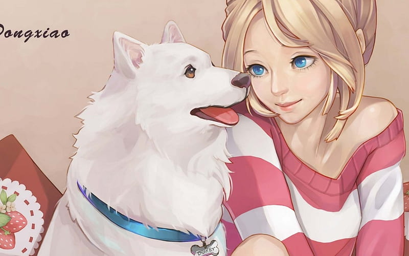 Share more than 54 white dog anime best  incdgdbentre
